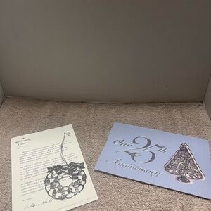 Set of 2 Hallmark Keepsake Ornaments Collector’s Club Anniversary Ornaments